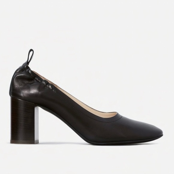 Everlane Shoes - Everlane The Day Heel in Black Leather